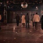 Nearly empty disco dance floor at the end of the 1970s